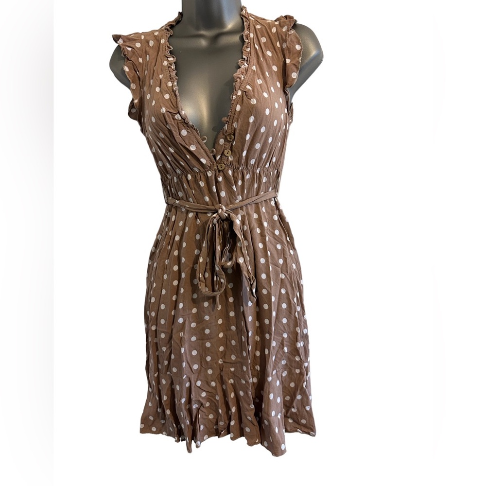SOLD (elswhere) Stella Morgan Size 8 Polka dot mini summer dress - Picture 1 of 9